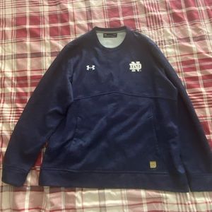 Notre Dame Under Armour Pullover fleece lined sweatshirt